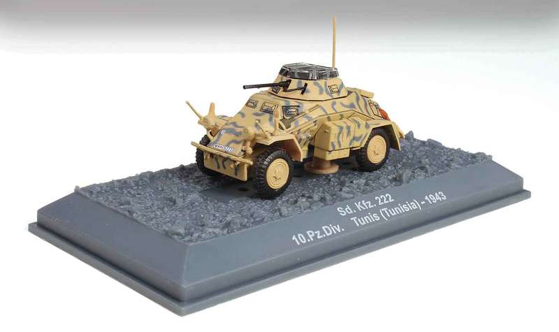 Armoured Car Sd. Kfz. 222 10.Pz.Division Tunis (Tunisia) -1943 1/72